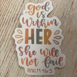 Religious sticker matte finish brand new.